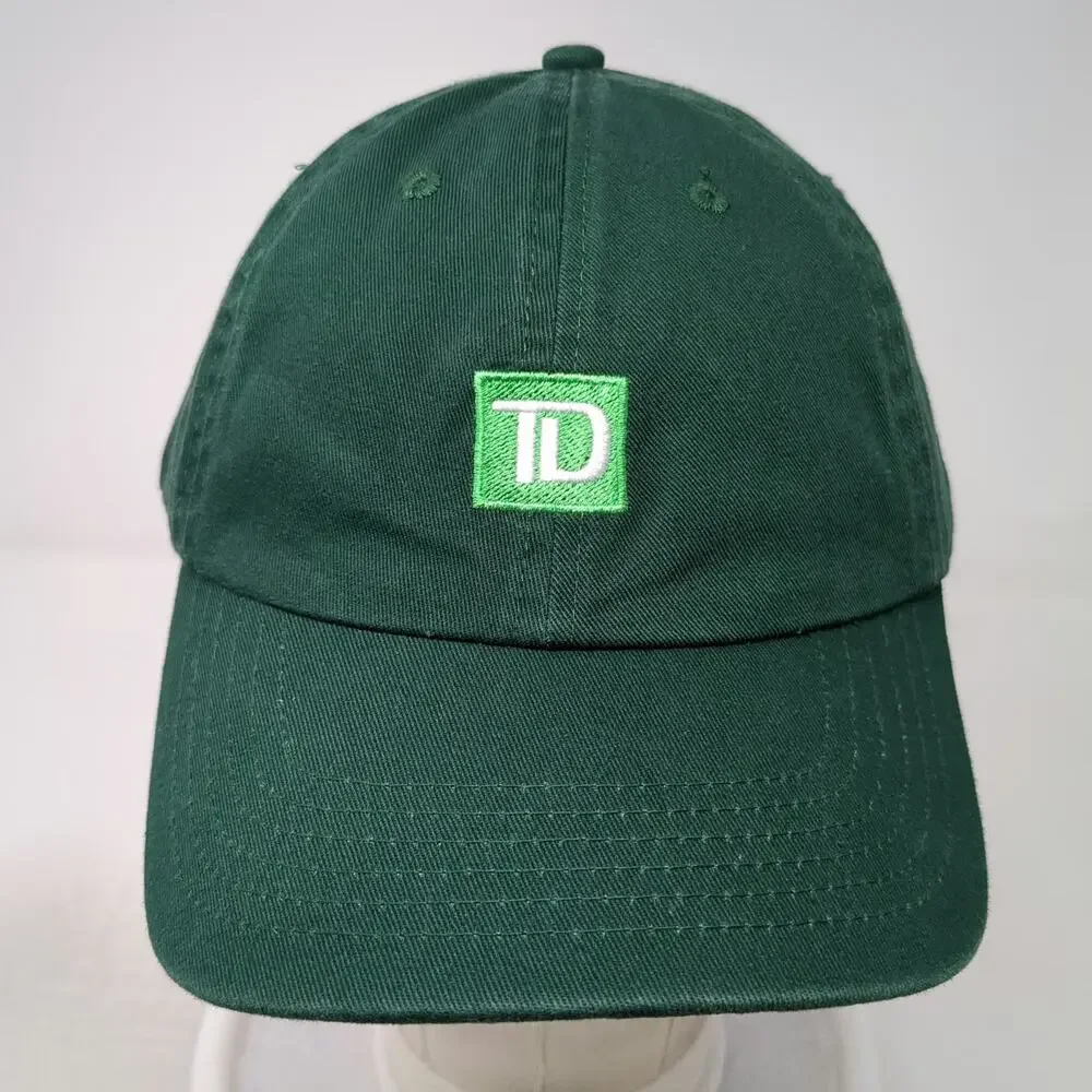 Fersten Worldwide Baseball Cap Green One Size Slideback TD Bank Logo Cotton Hat